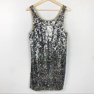 J.CREW Collection 100% Silk Sequin Sleeveless Shift Dress US 8